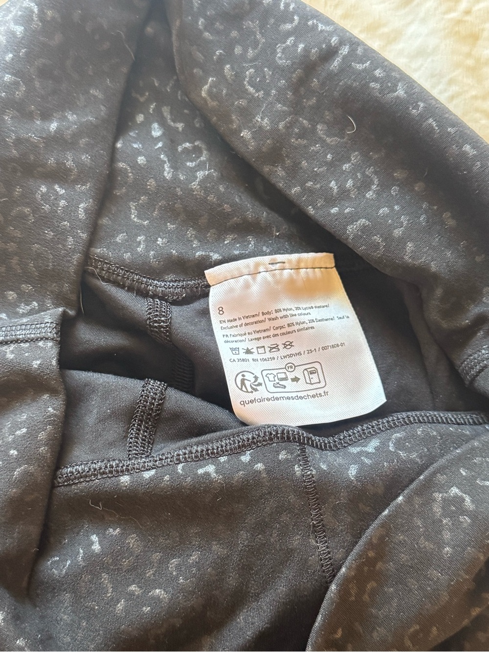 Lululemon Leopardo Shift Micro Emboss Black High-Waist Leggings - Picture 7 of 8